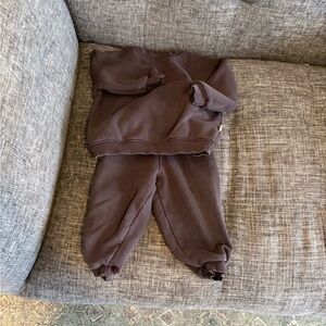 Zara Kids Brown Sweatshirt and Jogger Set 2 Years